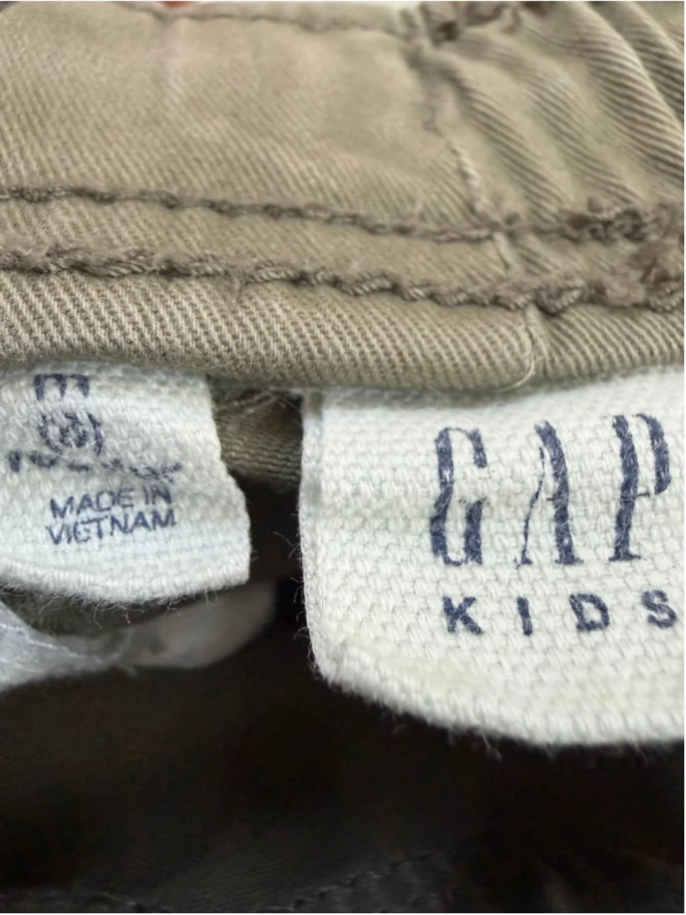 Lot of 2 Gap Kids Moto Jogger Pants Boy in Denim and Olive Green Size M (8-9)